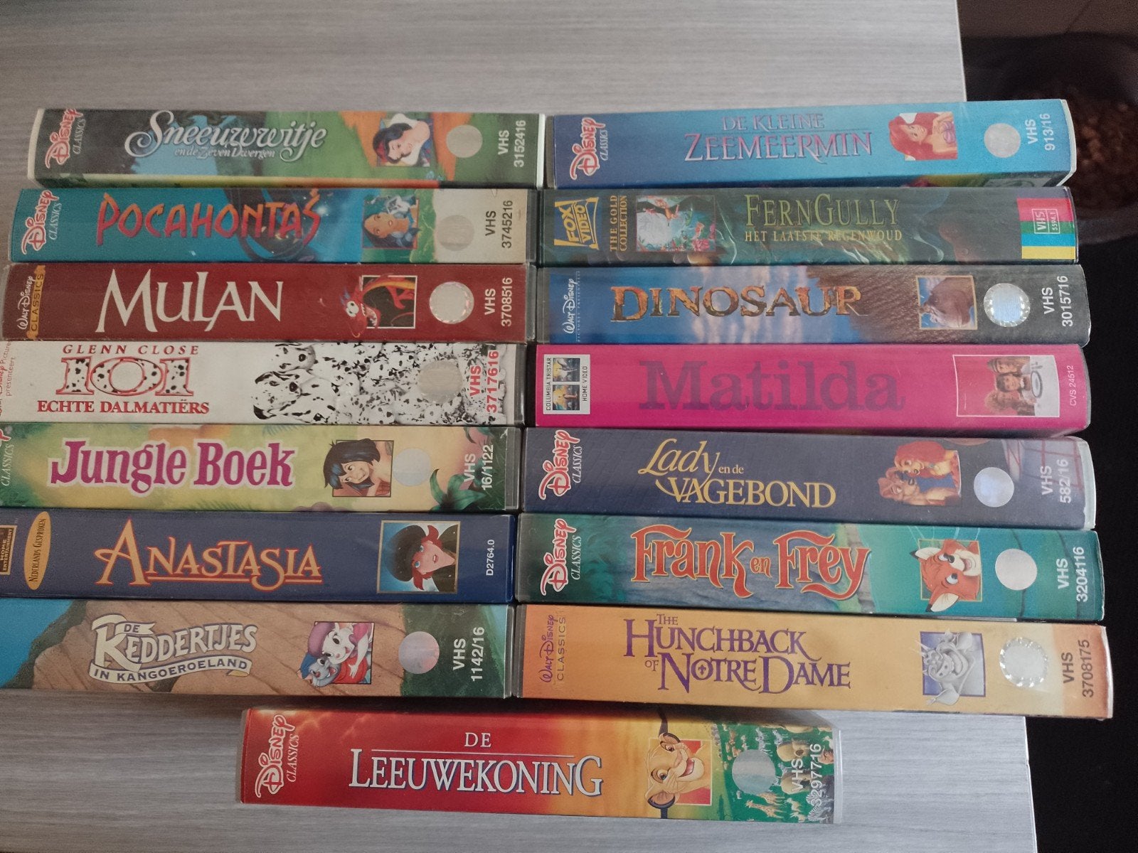 VHS Disney Videobanden, Nederlands ondertiteld, Gebruikt, Tekenfilm, Alle leeftijden