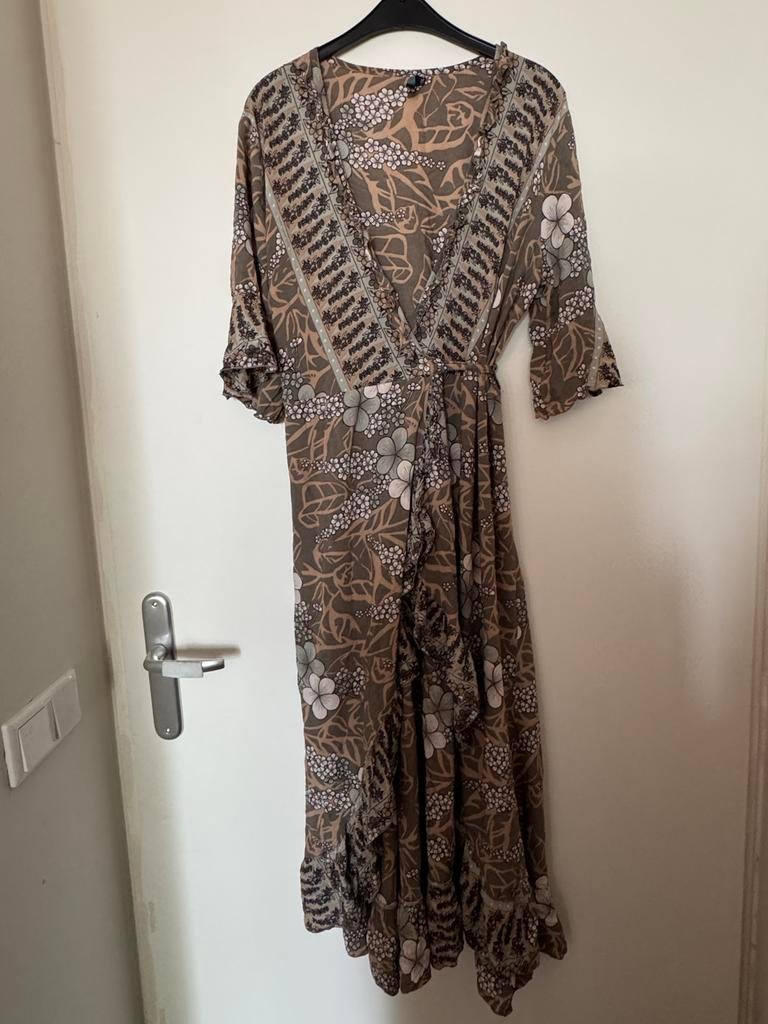 Bindi wikkeljurk maat L-XL, katoen/viscose, Overige kleuren, Maat 46/48 (XL) of groter, Ophalen of Verzenden, Gedragen
