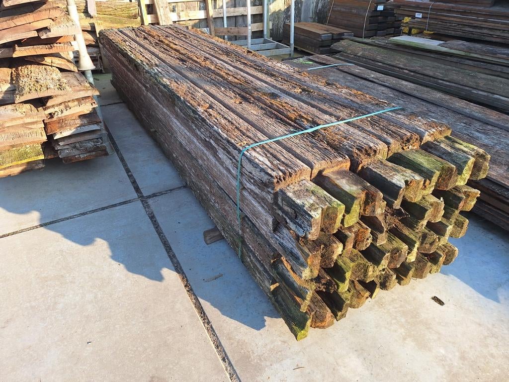 Zeer gave azobe hardhouten  palen balken 18x18x400cm, Tuin en Terras, Palen, Balken en Planken, Ophalen of Verzenden, 250 cm of meer