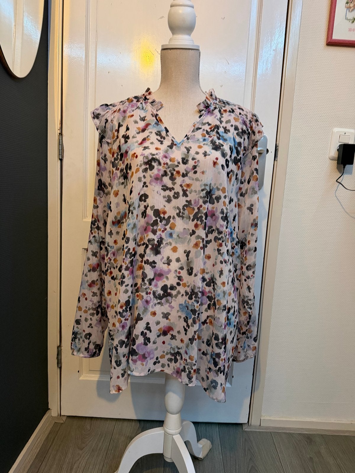 MS Mode blouse maat 50, zeer goede staat, Ophalen of Verzenden, Zo goed als nieuw, Maat 46/48 (XL) of groter, Meerkleurig