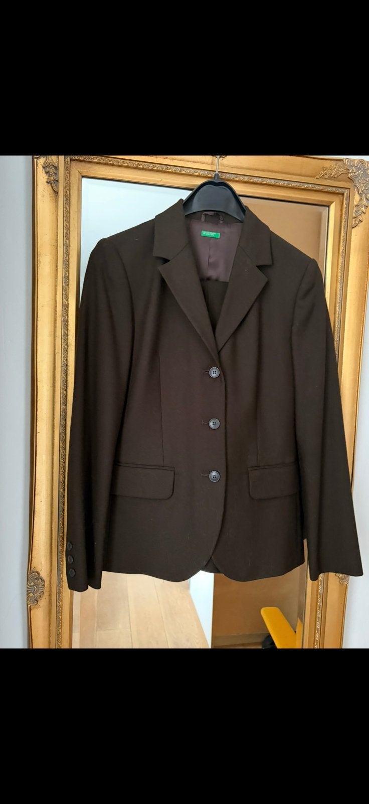 Blazer + pantalon United Colors of Benetton, Kleding | Dames, Kostuum of Pak, Bruin, Zo goed als nieuw, Ophalen