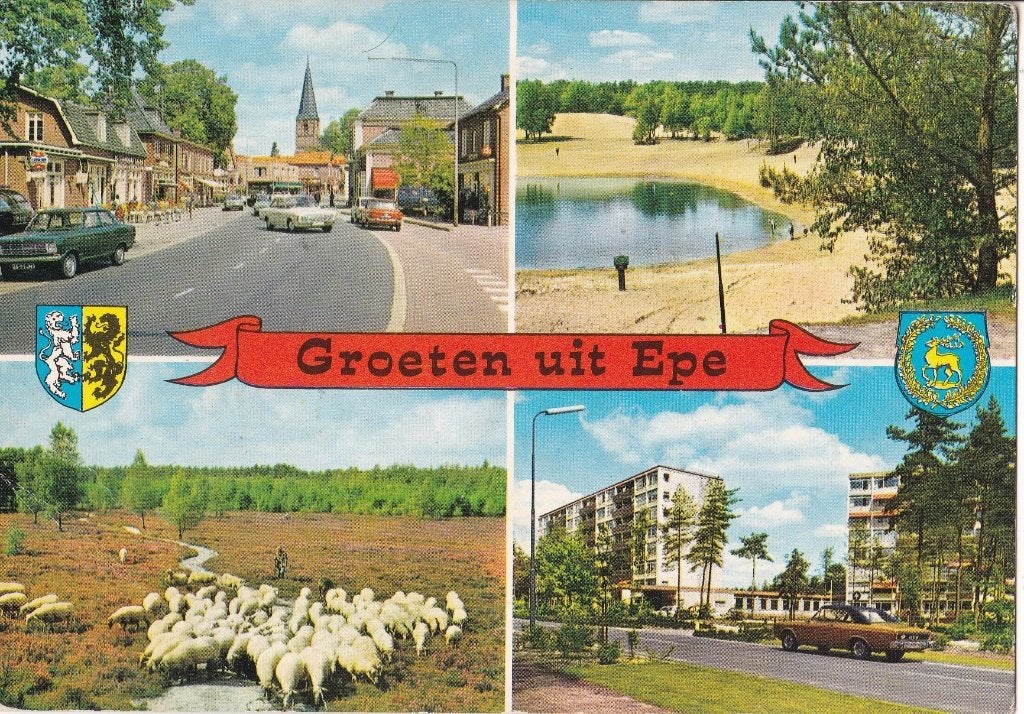 Epe – collage - kleur – gelopen - 1973, Verzenden, 1960 tot 1980, Gelopen, Gelderland