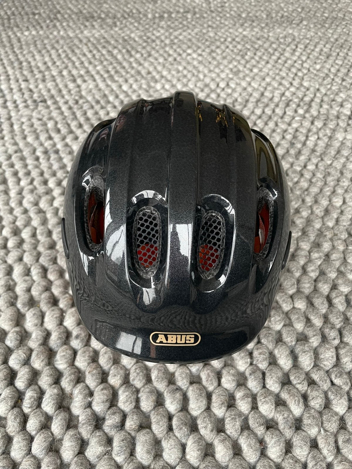 ABUS Kinder Fietshelm Smiley 2.0 - Zwart, Fietsen en Brommers, Ophalen of Verzenden, Zo goed als nieuw, M, Jongen of Meisje