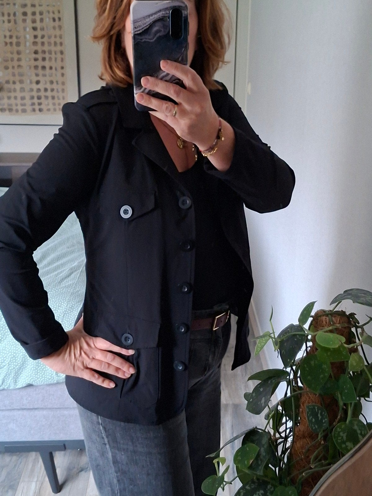 &Co Woman Travelkwaliteit Blazer (M) & Broek (L), Maat 38/40 (M), Zwart, &Co Woman, Ophalen of Verzenden