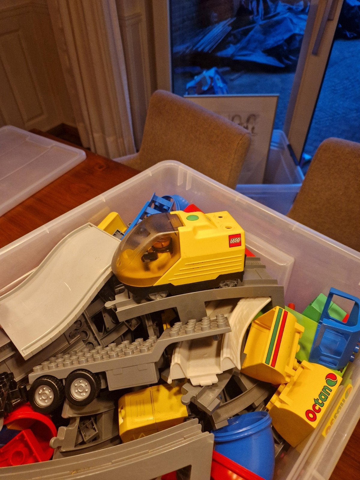 LEGO Duplo trein en bouwstenen, Ophalen, Gebruikt, Inclusief extra onderdelen, Duplo