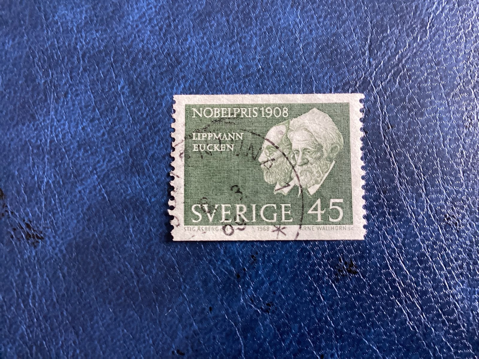 Zweden 1968- Mi.627- Nobelprijs 1908 Lippmann Eucken, Postzegels en Munten, Ophalen of Verzenden, Zweden, Gestempeld