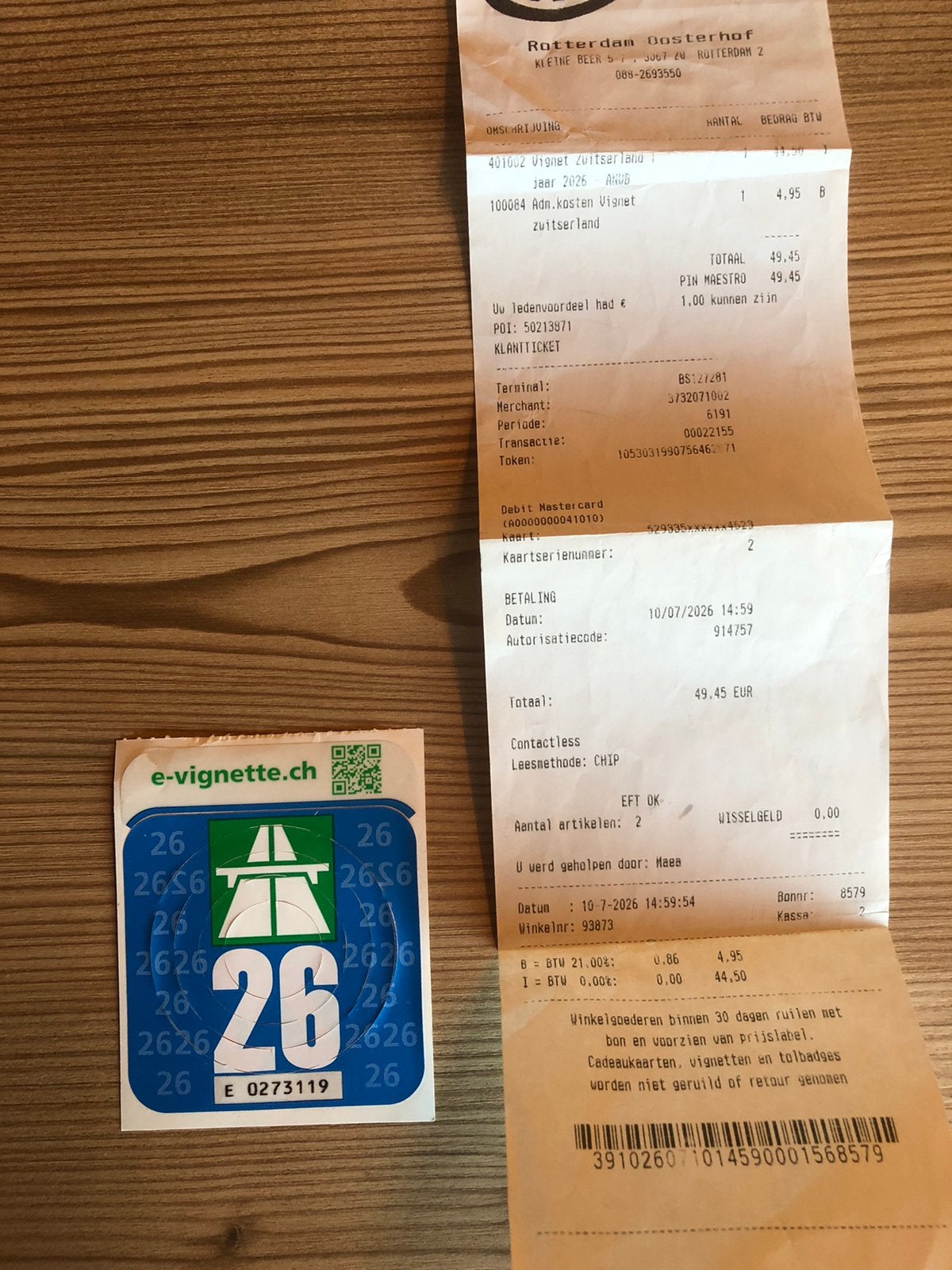 Zwitserland vignet, Tickets en Kaartjes, Eén persoon