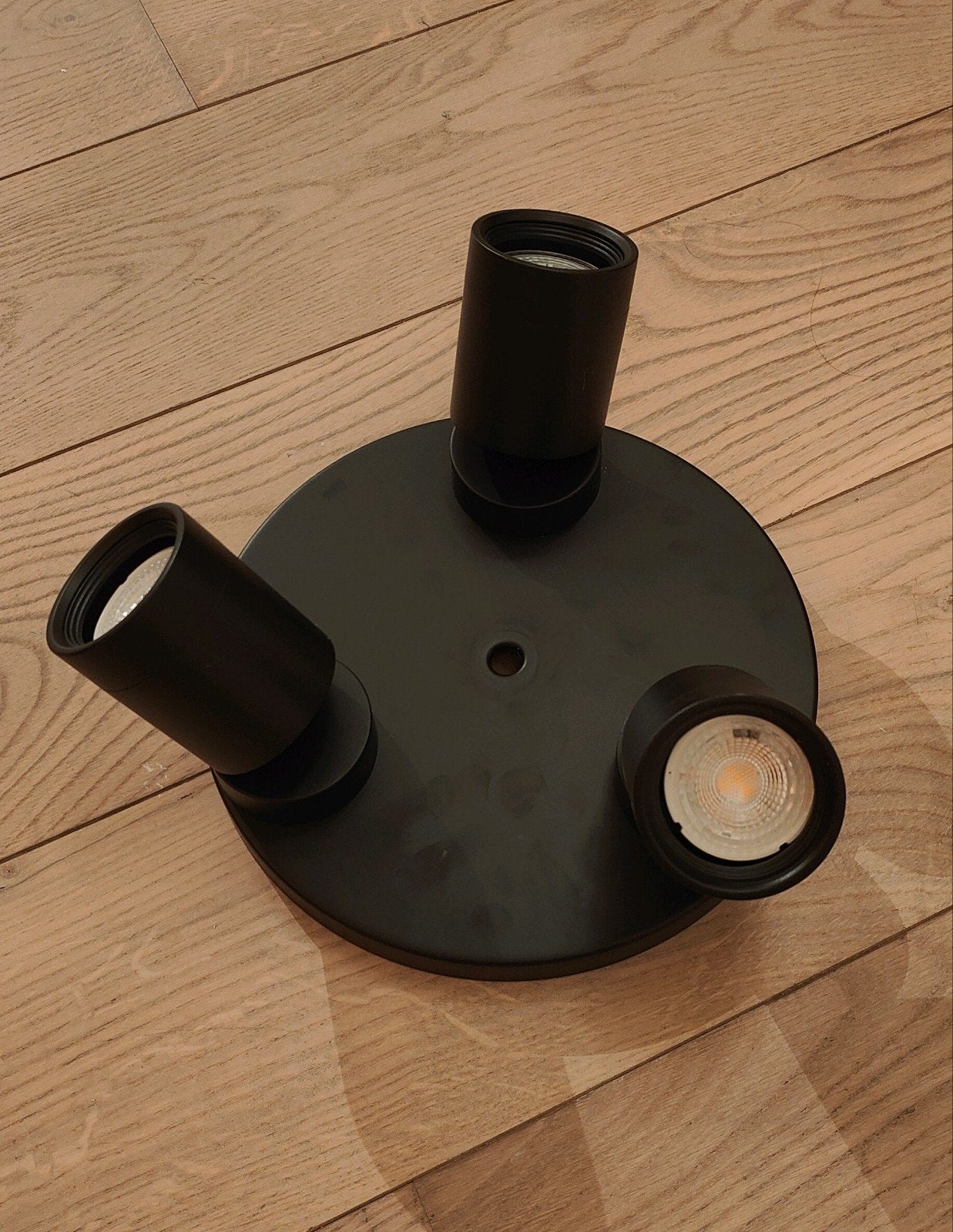 IKEA ALMHULT Plafondlamp (3 stuks) met 3 verstelbare spots, Ophalen, Gebruikt, Zwart, Plafondspot
