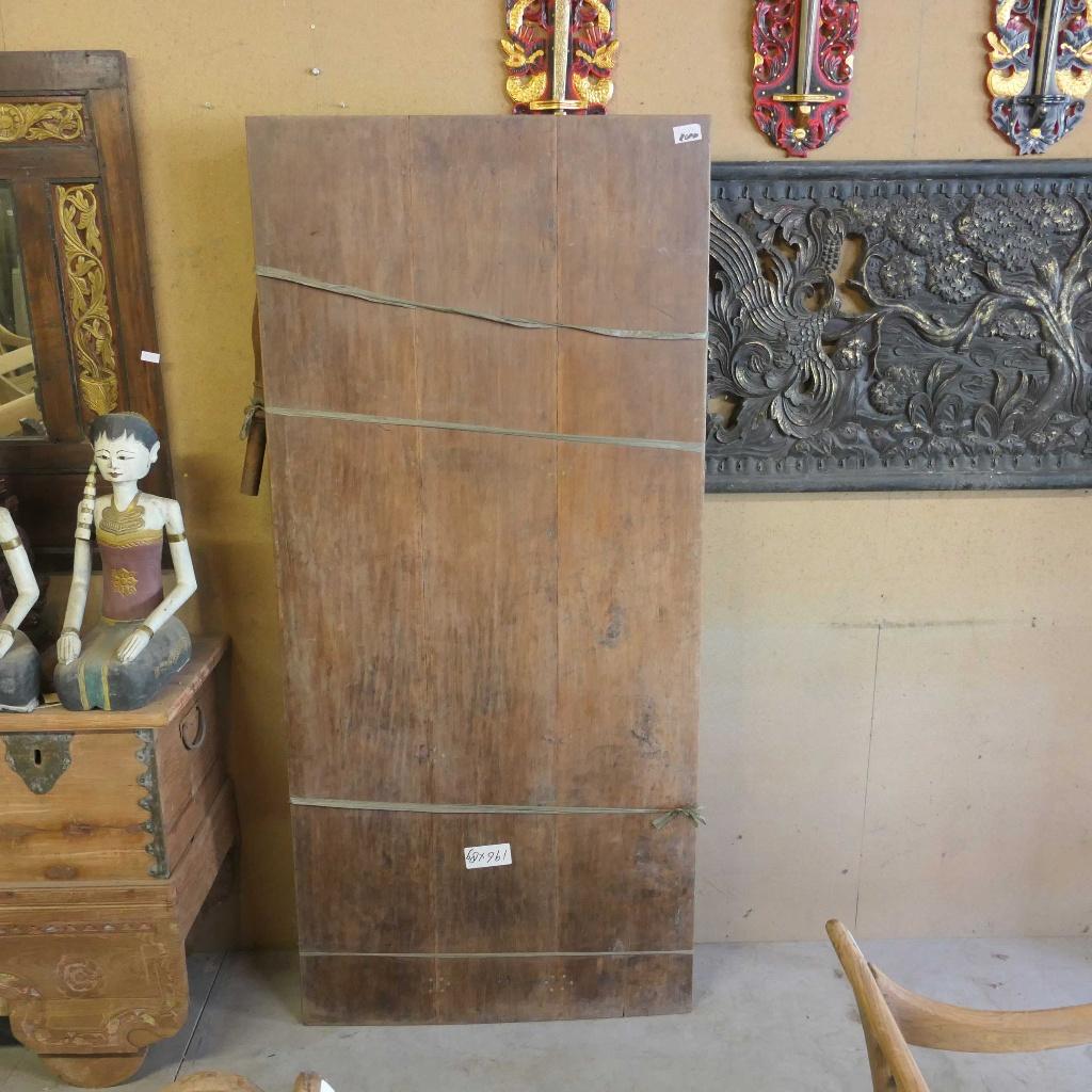 UITVERKOOP: Antieke teak houten tafel 196x89 landelijk TQ40, Antiek en Kunst, Antiek | Meubels | Tafels, Ophalen of Verzenden