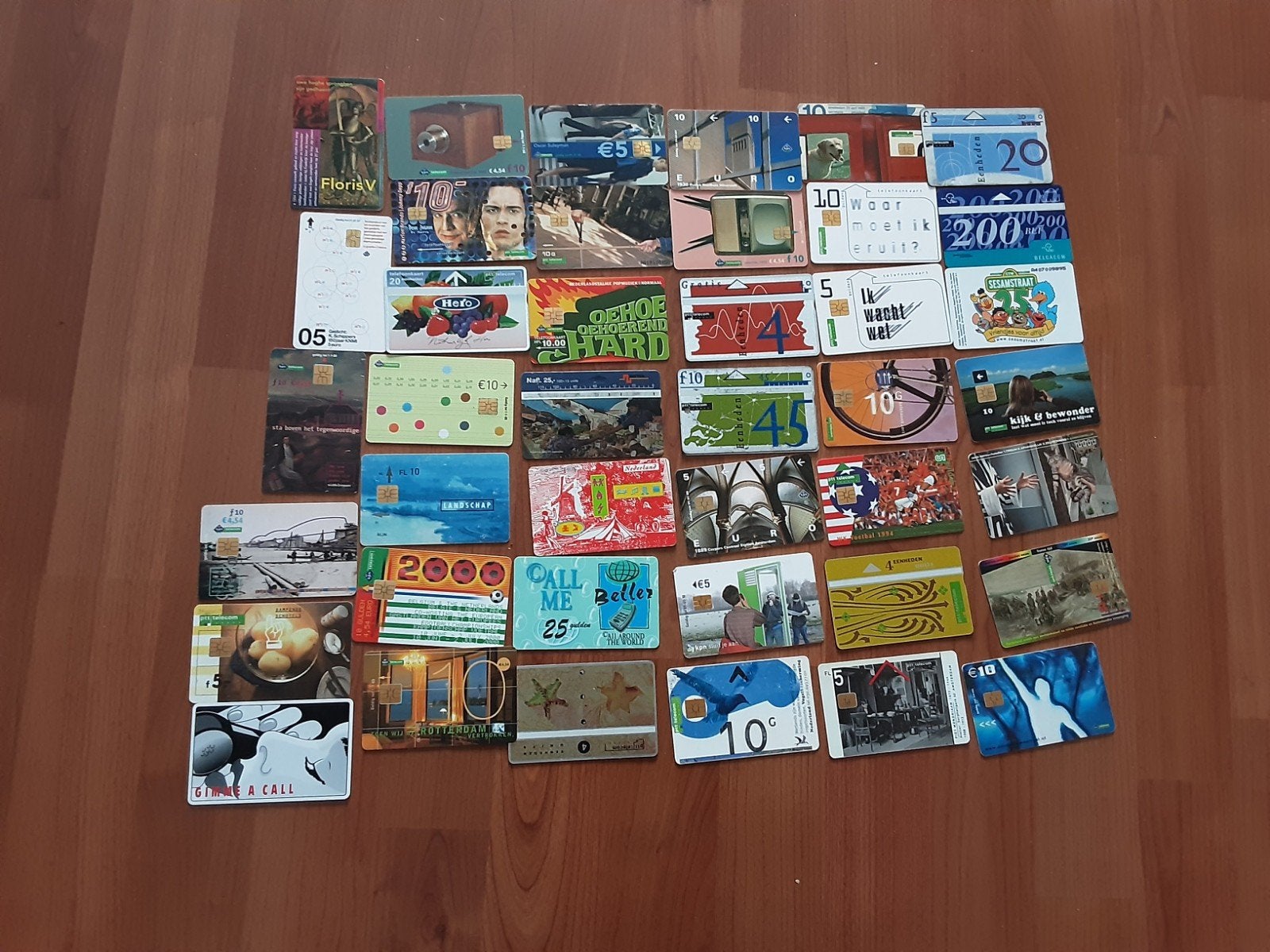 Grote collectie oude telefoonkaarten (43 stuks), Ophalen