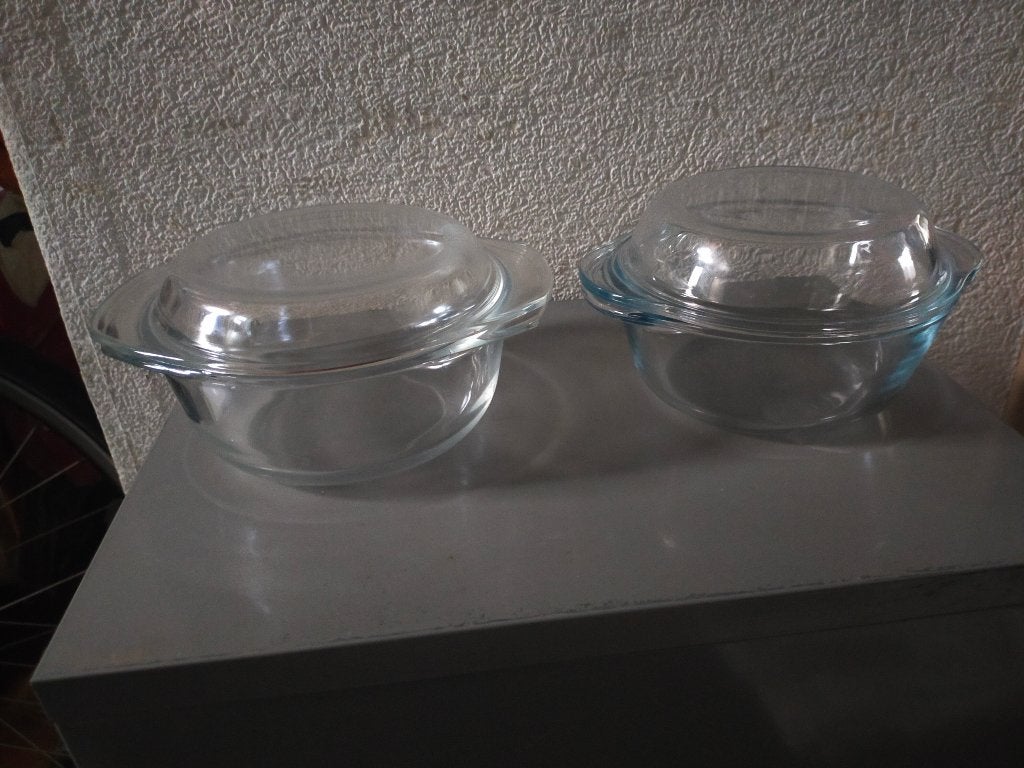 2 x ovenschaal met deksel, Overige typen, Ophalen, Zo goed als nieuw, Glas