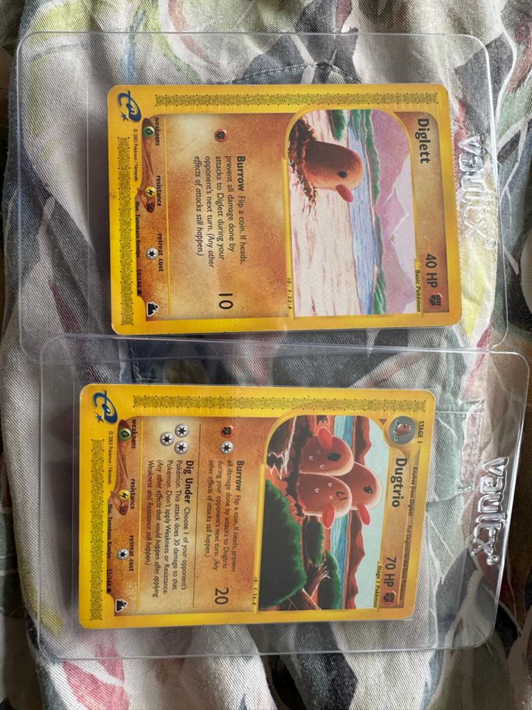 Pokémon Kaarten: Diglett en Dugtrio (Base Set), Ophalen of Verzenden, Gebruikt, Meerdere kaarten