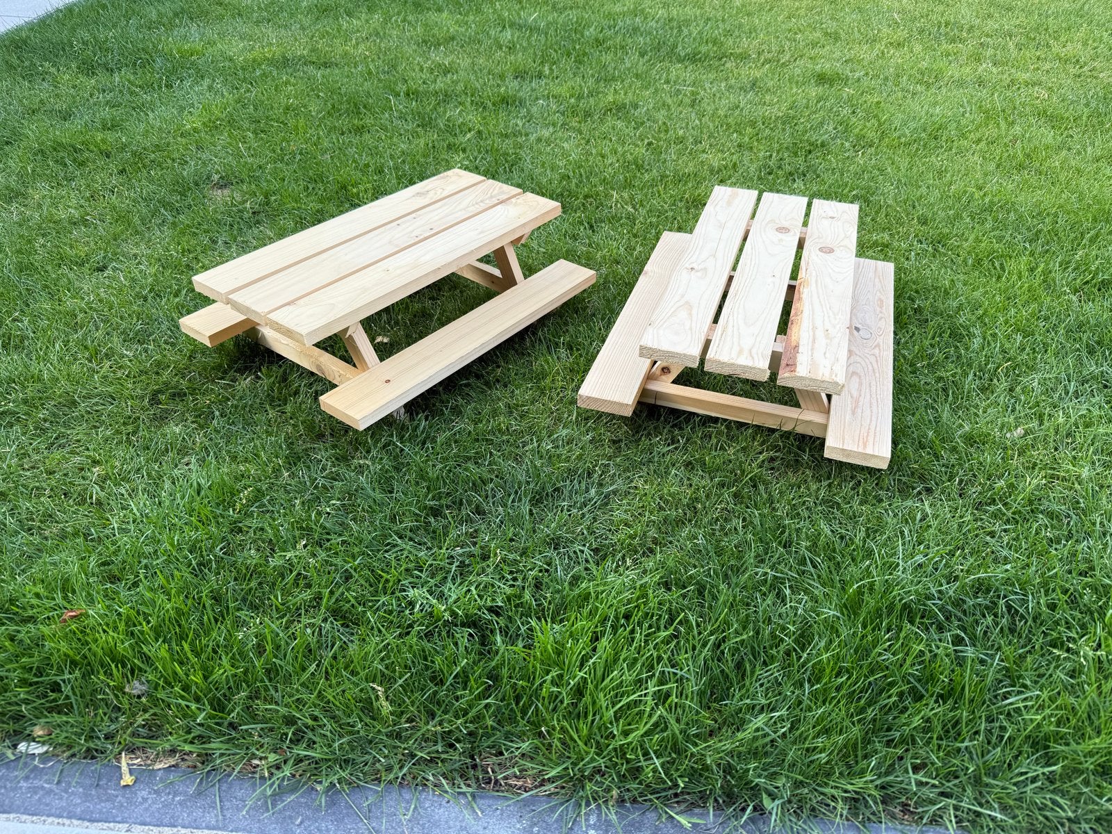 Picknicktafel voor konijnen/kippen - Houten dieren picknickt, Ophalen, Nieuw, Rechthoekig, Hout