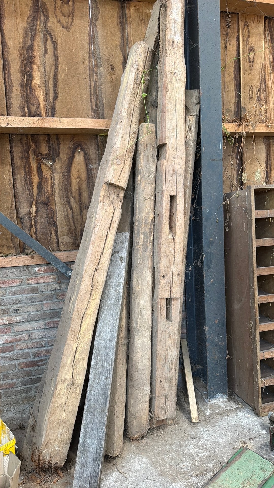 Mooie authentieke landelijke houten balken, Ophalen, Zo goed als nieuw, 250 cm of meer, Balken