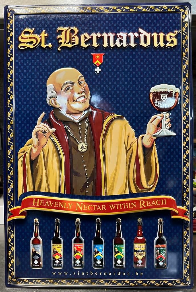 Mooi bord van ST.BERNARDUS BIER ZEER MOOI ️, Ophalen of Verzenden, Zo goed als nieuw, Reclamebord, Plaat of Schild, Overige merken