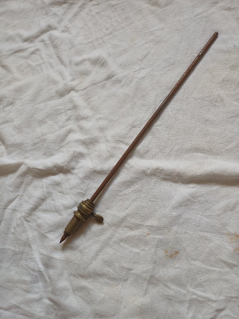 Antieke messing stokpasser / trammel point – oud gereedschap, Ophalen