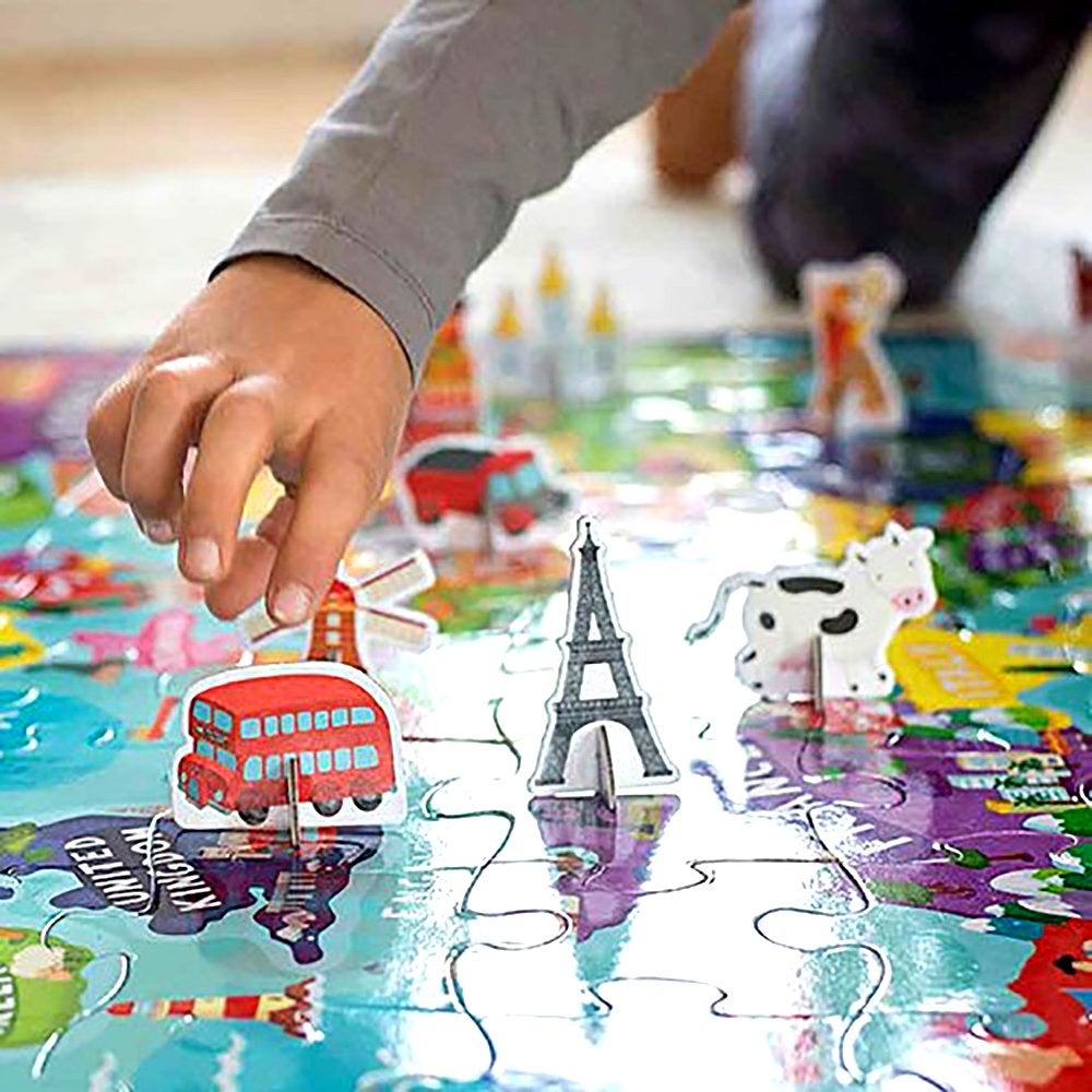 Puzzle Discover Europe 100 stukjes, Ophalen of Verzenden, Meer dan 50 stukjes, Zo goed als nieuw, 6 jaar of ouder
