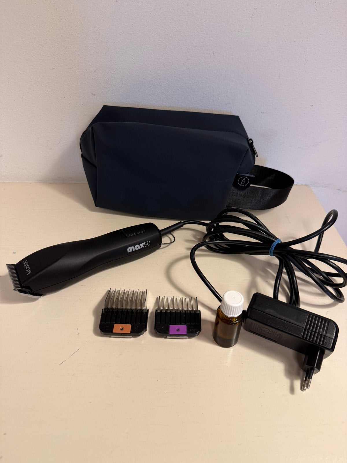 MOSER Max 50 TONDEUSE incl. 2x OPZETKAM 13 & 6 mm ZGAN!, Moser, Ophalen of Verzenden, Zo goed als nieuw, Tondeuse