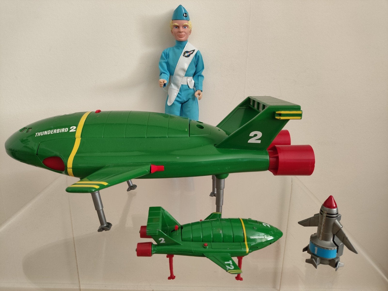 Thunderbird 2 Speelset met Figuren - Vintage Speelgoed, Ophalen of Verzenden, Gebruikt