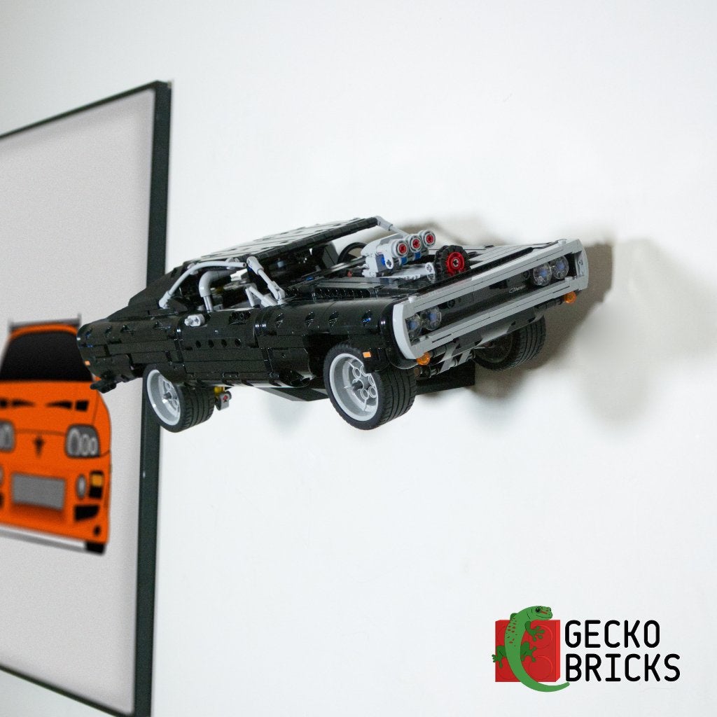 Wandbeugel geschikt voor LEGO Dom's Dodge Charger 42111, Wandhanger, Zwart, Ophalen of Verzenden, Kunststof