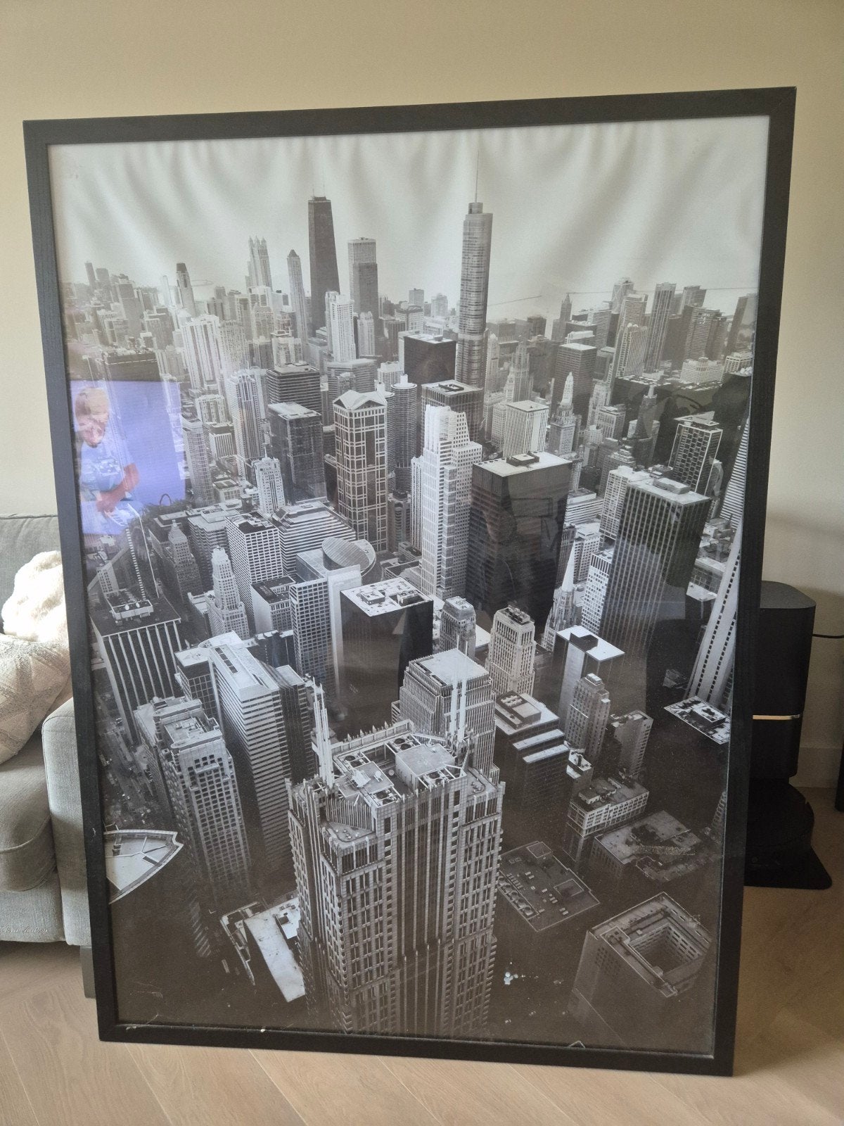 **Wall Art Skyscrapers – 100  140 cm**, Huis en Inrichting, Ophalen, Nieuw, 125 cm of meer, Foto of Poster