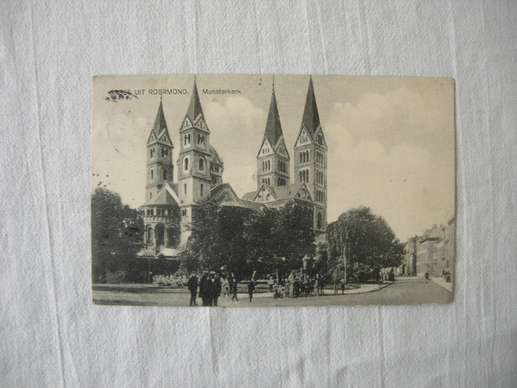 Ansichtkaart Groet uit Roermond Munsterkerk 1911, Verzamelen, Verzenden, Voor 1920, Gelopen, Limburg