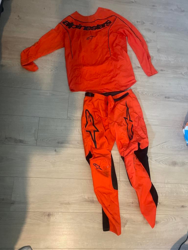 Alpinestars Fluid Motocross Kleding Set - Oranje (Maat S/28), Ophalen, Tweedehands, Heren, Motorcrosskleding