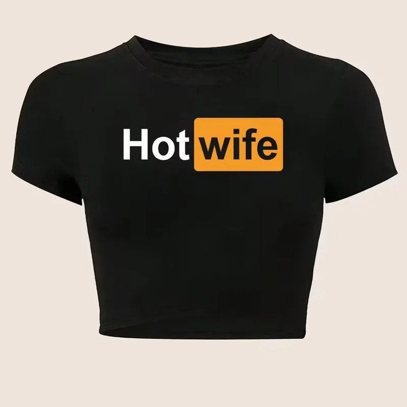 Luxe crop shirt Y2k stijl voor meiden - Hot Wife, Kleding | Dames, Ophalen of Verzenden, Nieuw, Maat 36 (S), Korte mouw