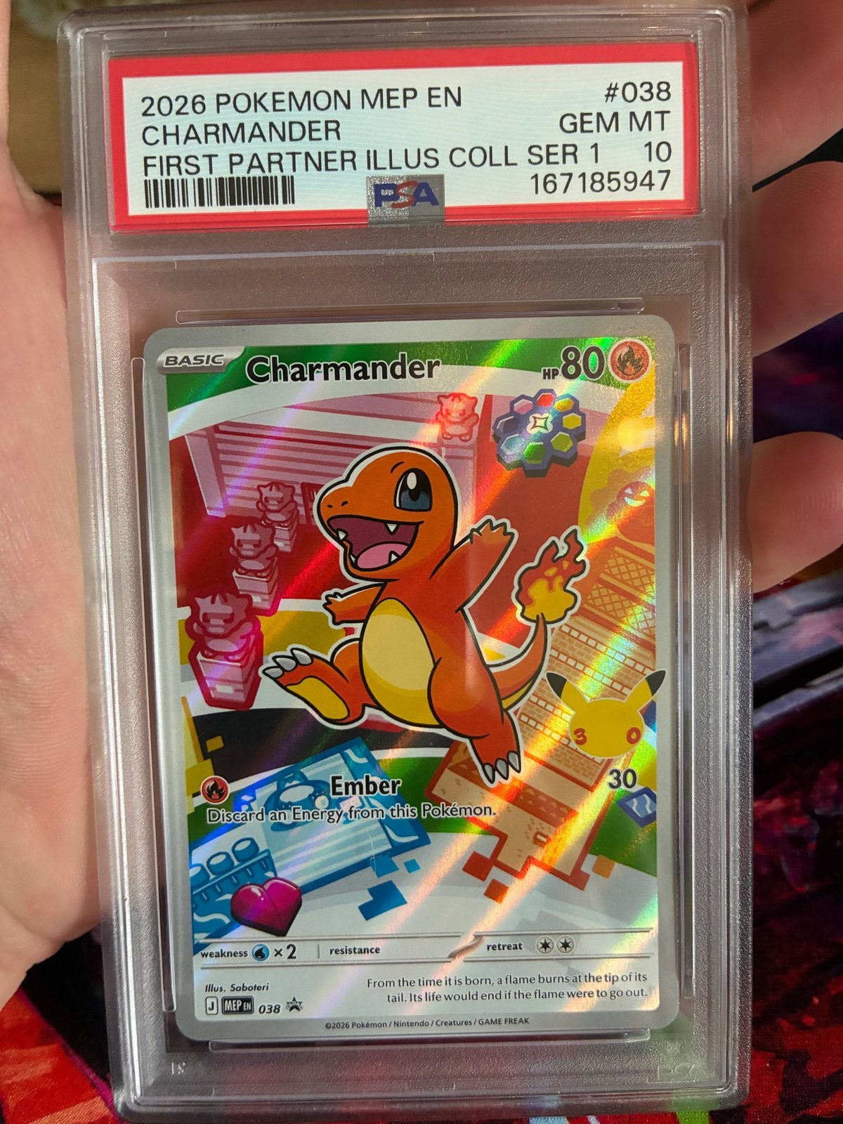 MEP Bulbasaur 037, Charmander 038 & Squirtle 039 PSA, Ophalen, Nieuw, Meerdere kaarten