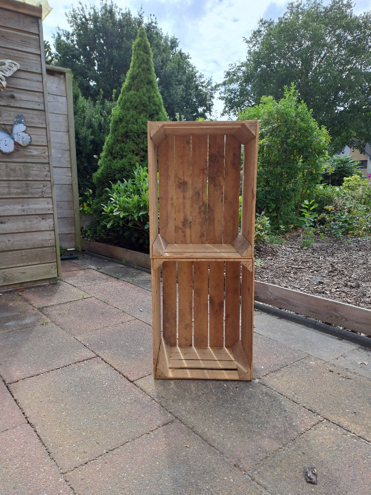 Vintage houten Fruit kisten + 2 vaks kisten, Huis en Inrichting, Woonaccessoires | Kisten, Ophalen, Zo goed als nieuw