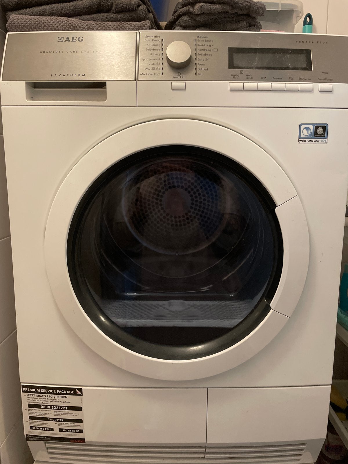 AEG Lavatherm Protex Plus Wasdroger - Goede Staat, Witgoed en Apparatuur, Wasdrogers, Gebruikt, Condens, Voorlader, 8 tot 10 kg