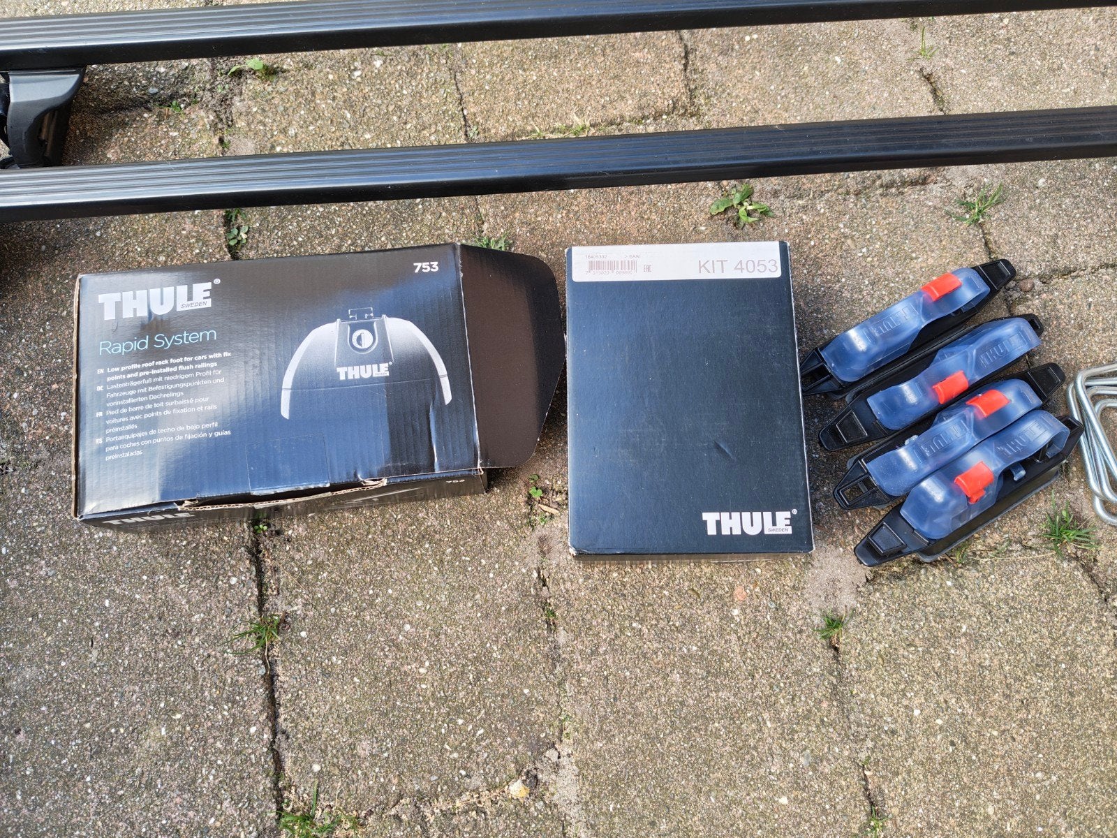 Thule Rapid System 753 dakdragers met Kit 4053, Ophalen, Gebruikt