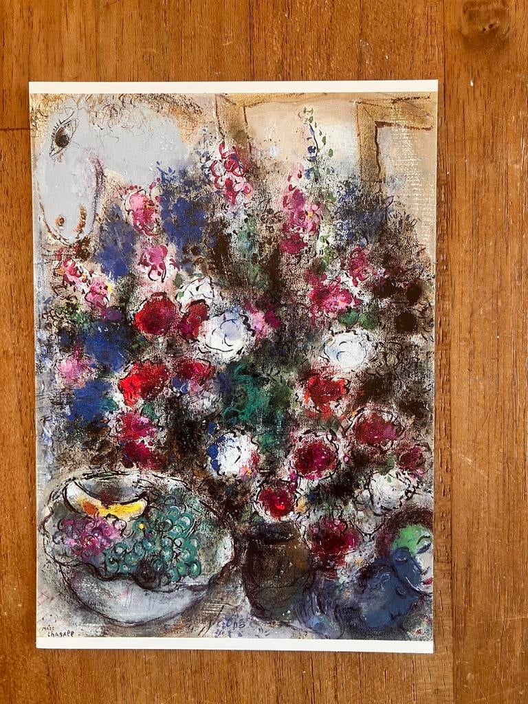 Marc Chagall - Der Grosse Strauss - Boeket bloemen, Verzamelen, Ansichtkaarten | Themakaarten, Ophalen of Verzenden, 1980 tot heden