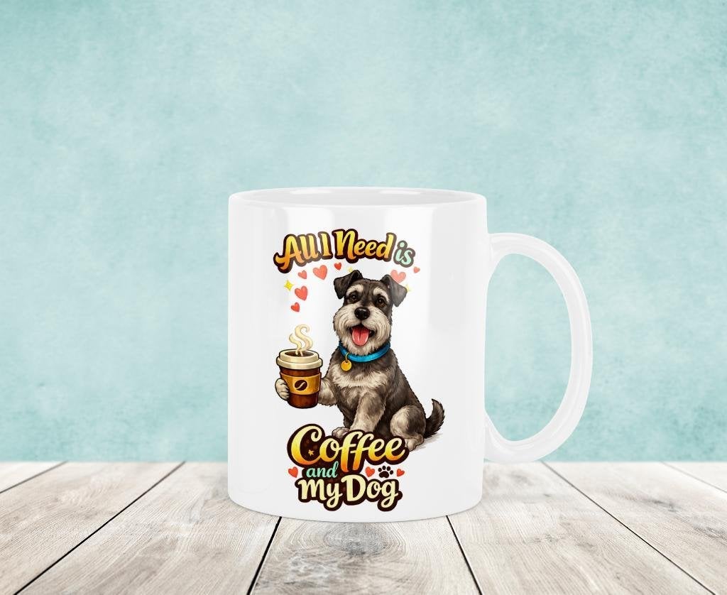 All I Need is Coffee and my Dog - Schnauzer Mok, Verzenden, Keramiek, Nieuw, Overige stijlen