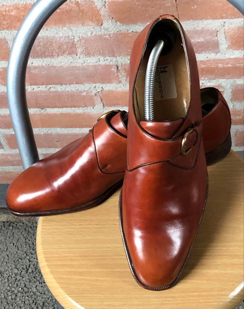 Moreschi Cognac 14397 gespschoen Mt 44, Ophalen of Verzenden, Zo goed als nieuw, Bruin, Gespschoenen