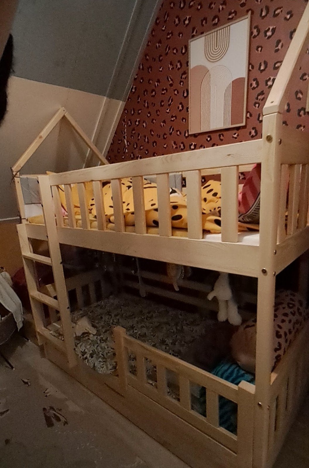 Stapelbed peuter 70x160cm - Zo goed als nieuw, 70 cm of minder, Tweepersoons, Minder dan 160 cm, Zo goed als nieuw