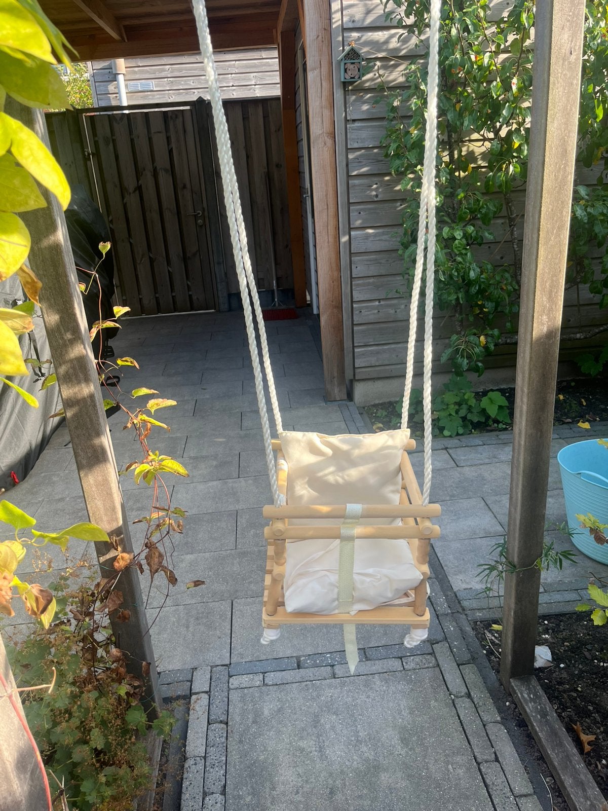 Houten schommelstoel baby, Ophalen, Zo goed als nieuw