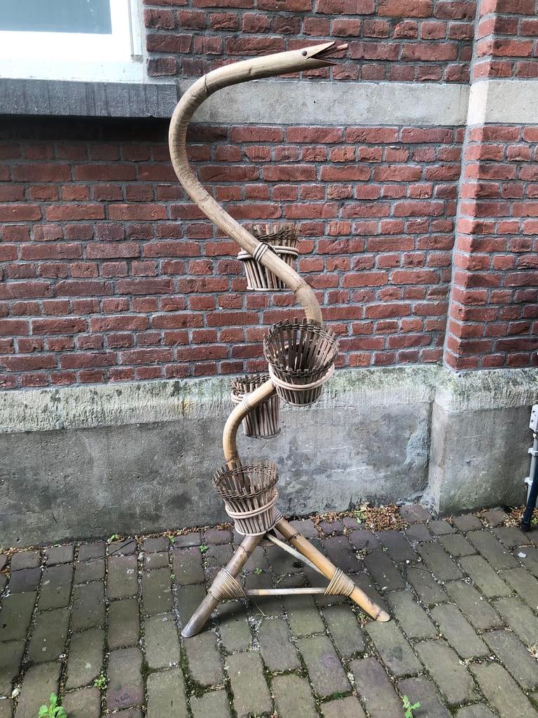 vintage plantenstandaard ., Tuin en Terras, Ophalen, Gebruikt, Minder dan 30 cm, Rond