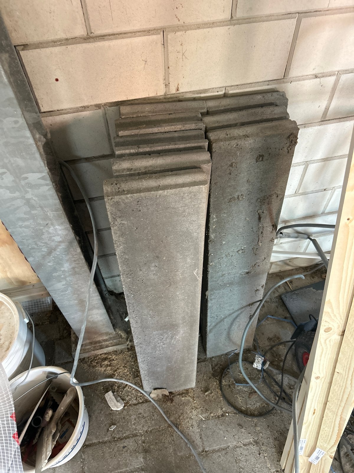 Opsluitband 20x6cm, Ophalen of Verzenden, Gebruikt, Beton