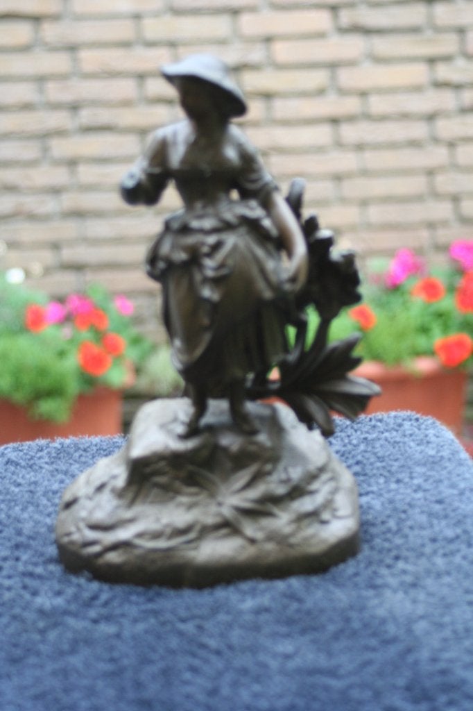 Antiek mooie Beeld rond 1930 gemaakt voor op een oud Klok, Antiek en Kunst, Ophalen of Verzenden