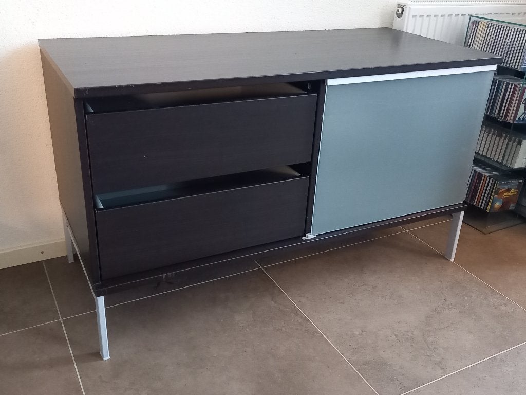 Audio / TV meubel (TOBO van IKEA), Ophalen, 100 tot 150 cm, Minder dan 100 cm, 25 tot 50 cm