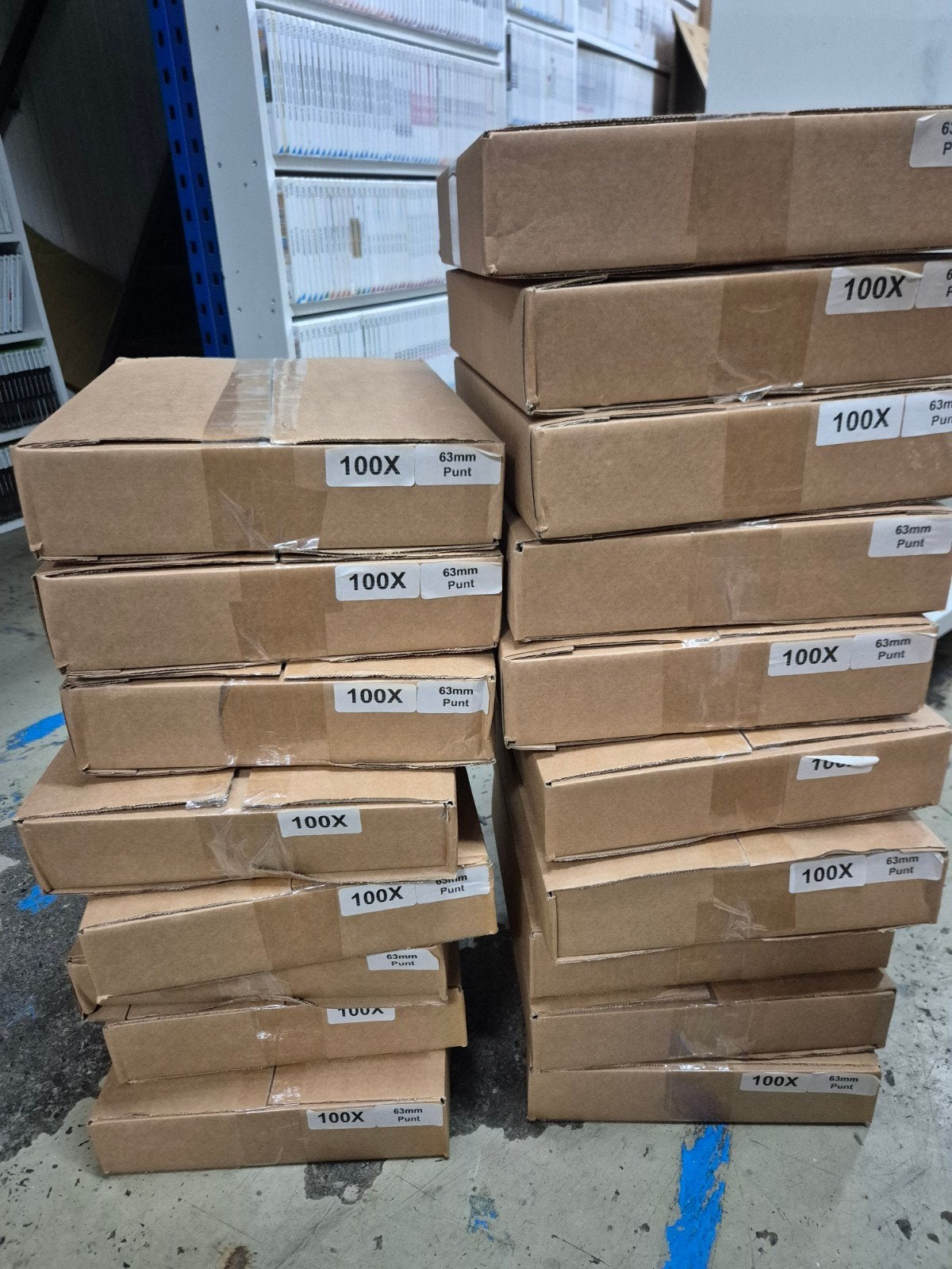 100x 63 mm Kleing punten - gebruik. per doos 100x in doos, Ophalen of Verzenden, Nieuw