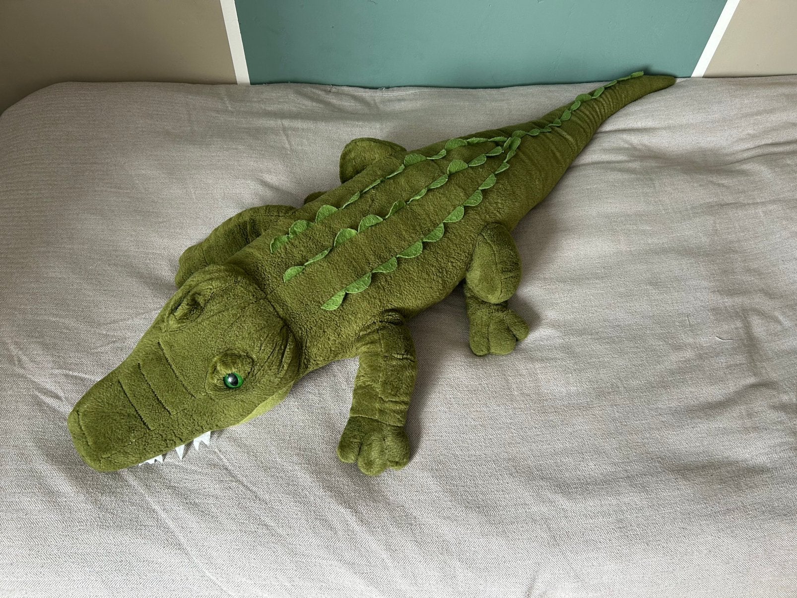 Grote pluche krokodil knuffel (Efteling), Ophalen, Groen, Overige typen, Zo goed als nieuw
