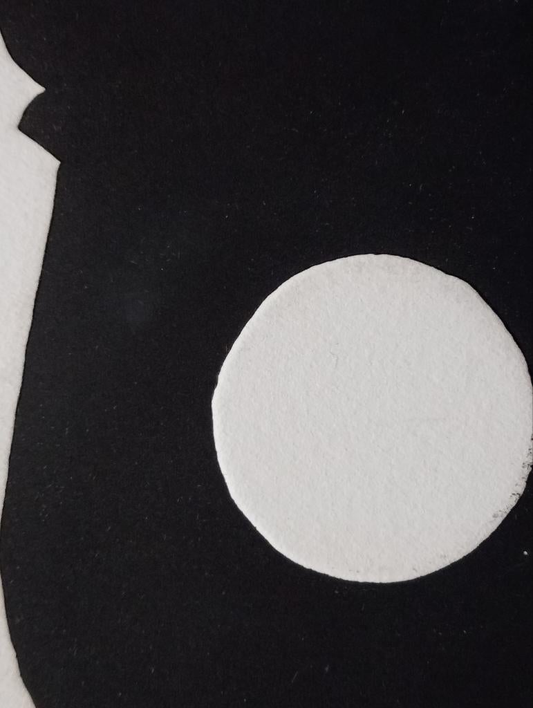 Relief Ets abstract 1969 gesigneerd, Ophalen of Verzenden