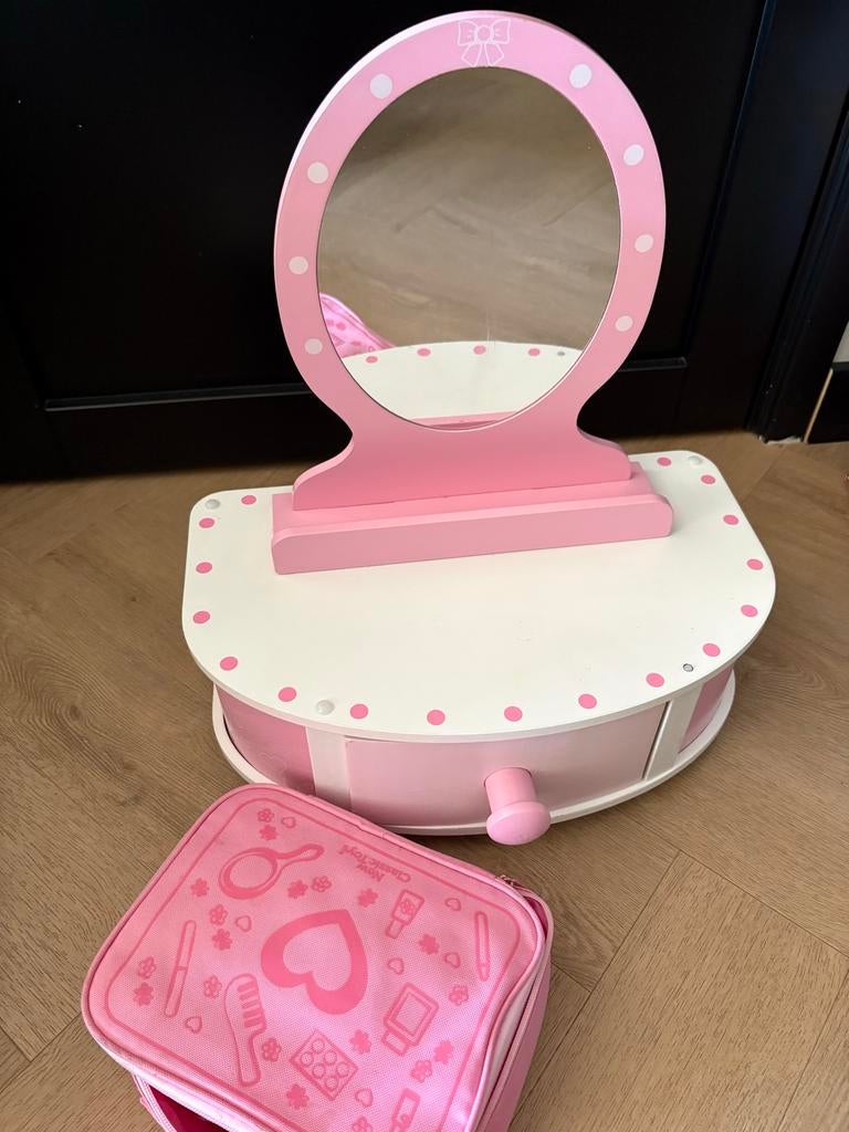 Houten Make-up Tafeltje met Speelgoed, Ophalen of Verzenden, Gebruikt