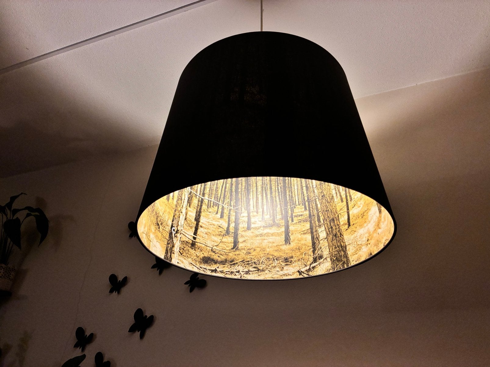 Shady tree lamp (kap) zwart, Nicolette Brunklaus Amsterdam, Ophalen, Zo goed als nieuw