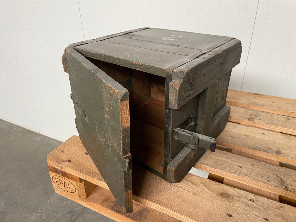 Militaire Houten Kist - Vintage Leger kisten Hout Army Boxes, Ophalen, Landmacht, Nederland, Kist of Geocache