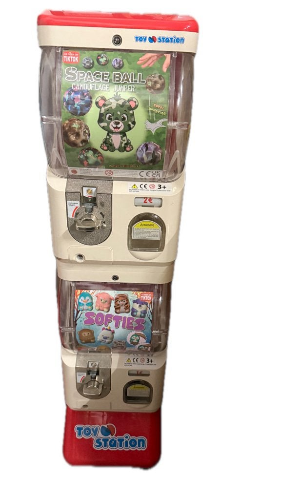 Speelgoedautomaat Toy Station Dubbele Capsule Automaat, Antiek en Kunst, Ophalen of Verzenden