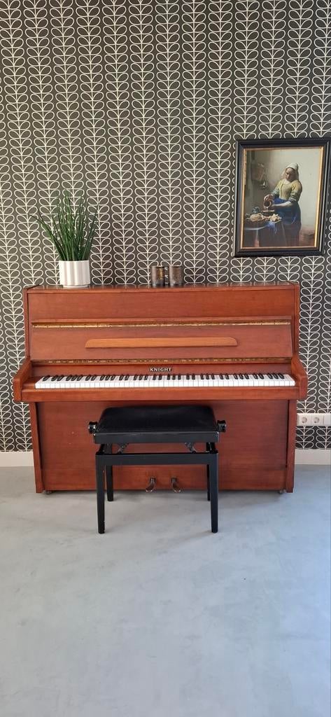 Bruine piano, Muziek en Instrumenten, Piano's, Ophalen, Gebruikt, Bruin, Piano