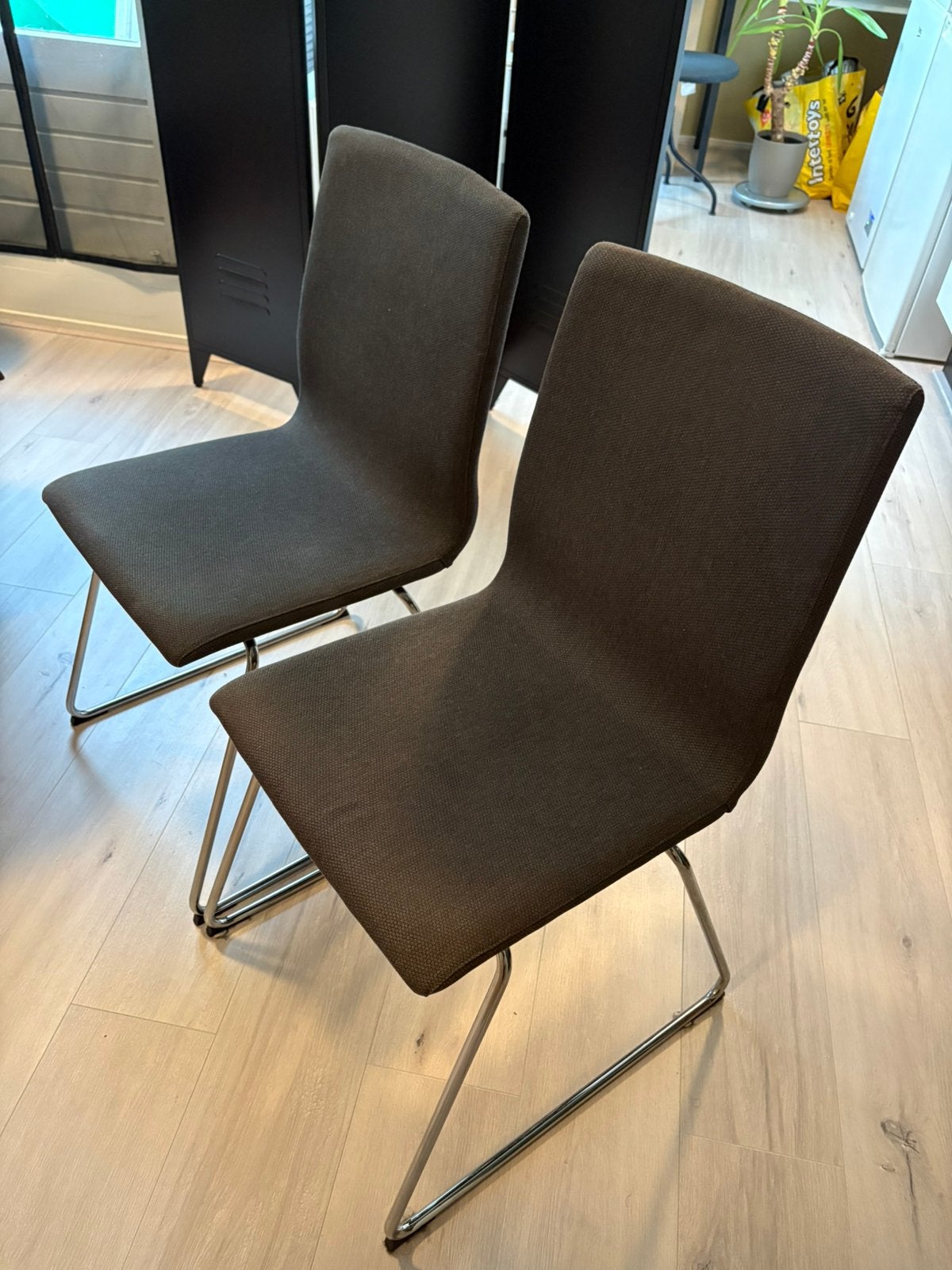 2 Volfgang stoelen antraciet gratis, Ophalen, Gebruikt, Twee, Stof